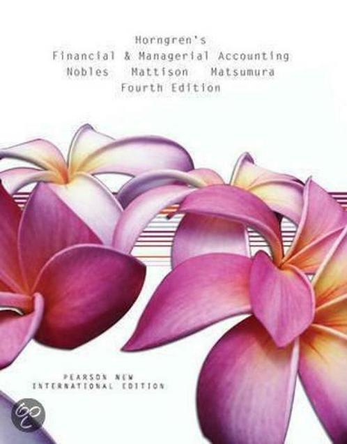 Horngren's Financial & Managerial Accounting, Livres, Livres d'étude & Cours, Utilisé, Enlèvement ou Envoi