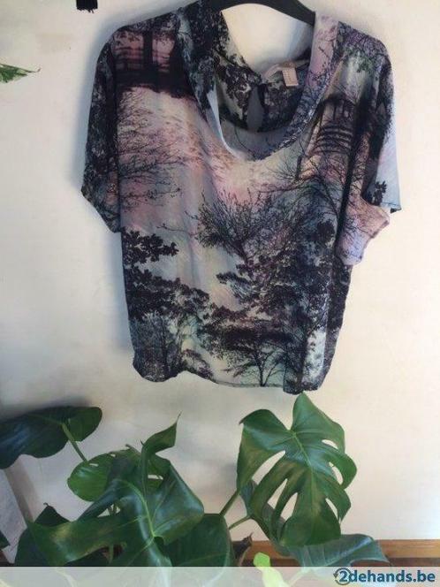 Topje blouse tropische print bomen, Kleding | Dames, Blouses en Tunieken, Gedragen, Maat 38/40 (M)