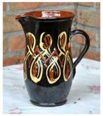 §pichet en gres decor entrelacé beige et brun, Ophalen of Verzenden