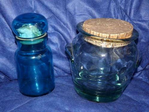 Twee oude glazen bokalen, Antiquités & Art, Antiquités | Verre & Cristal, Enlèvement ou Envoi