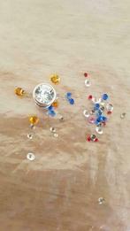 zilveren broche swarovski + steentjes, Handtassen en Accessoires, Broches, Ophalen of Verzenden, Nieuw, Overige materialen