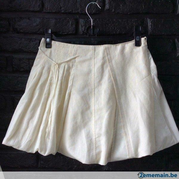 Jupe IKKS 38 neuve blanc cassé, coton, Kleding | Dames, Rokken, Gedragen, Maat 38/40 (M), Ophalen of Verzenden