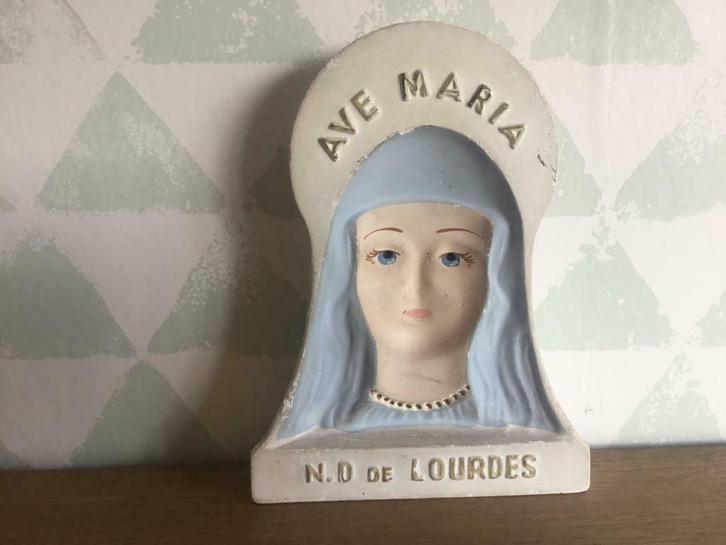 Mariabuste in negatief reliëf - hol beeld, Antiquités & Art, Art | Sculptures & Bois, Enlèvement ou Envoi