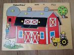 Vintage (1976) houten puzzel, Fisher-Price Barn, 13 stukken, Kinderen en Baby's, Speelgoed | Fisher-Price, Overige typen, Gebruikt