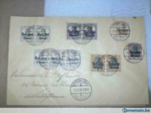 109 timbres deutsches Reich postés en 1918, Timbres & Monnaies, Timbres | Europe | Belgique, Affranchi, Enlèvement ou Envoi