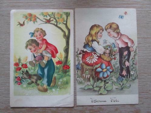 2 leuke wenskaartjes, Verzamelen, Postkaarten | België, Ophalen of Verzenden