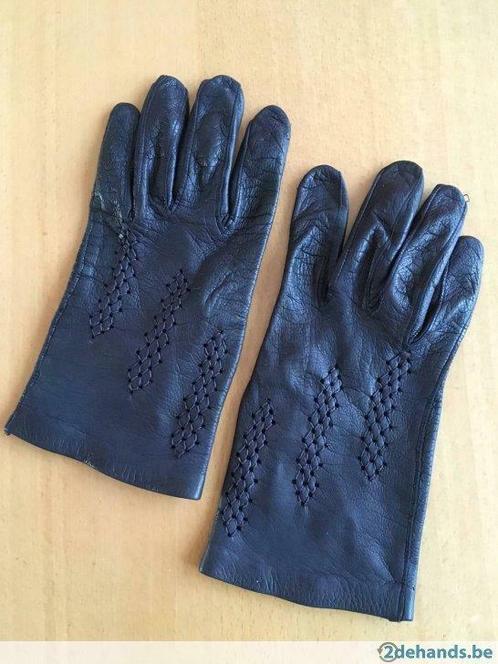 Handschoenen in soepel leder - dames - donkerblauw - medium, Kleding | Dames, Mutsen, Sjaals en Handschoenen, Gedragen, Handschoenen
