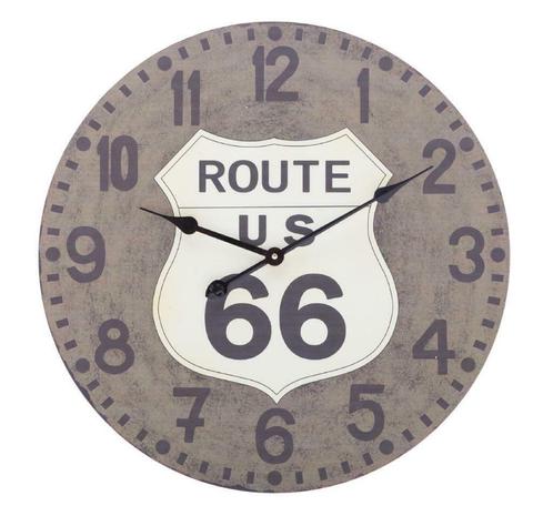 Horloge murale 60 cm Route 66 -- PROMO--, Maison & Meubles, Accessoires pour la Maison | Horloges, Horloge murale, Enlèvement