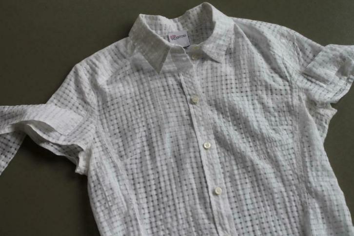 Witte blouse Red Valentino, korte mouw, Kleding | Dames, Blouses en Tunieken, Gedragen, Maat 36 (S), Wit, Verzenden