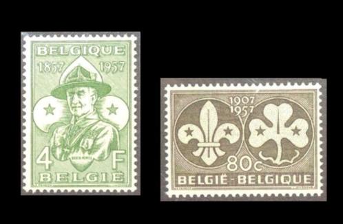 Postzegels 1022/23 Scoutisme Eeuwfeest van Lord Baden Powel, Postzegels en Munten, Postzegels | Europa | België, Frankeerzegel