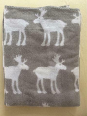 zacht fleece deken dekentje 120 x 160 rendier eland hert, Huis en Inrichting, Ophalen of Verzenden, Zo goed als nieuw