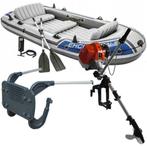 Excursie 5 Vissersboot+Peddel+Pomp+Motorsteun+ 2-Takt-Motor, Watersport en Boten, Ophalen of Verzenden, Nieuw