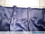 Te koop elegante donkerblauw stel,gordijnen en bedovertrek, Huis en Inrichting, Stoffering | Gordijnen en Lamellen, Ophalen, Zo goed als nieuw