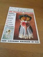 Les masques vénitiens, Livres, Enlèvement ou Envoi, Comme neuf, Scrapbooking et Bricolage, Convient aux enfants