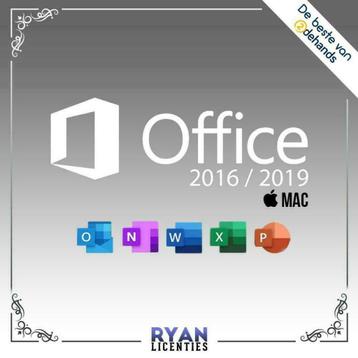 Microsoft MAC Office 2016/2019 + Licence d'origine