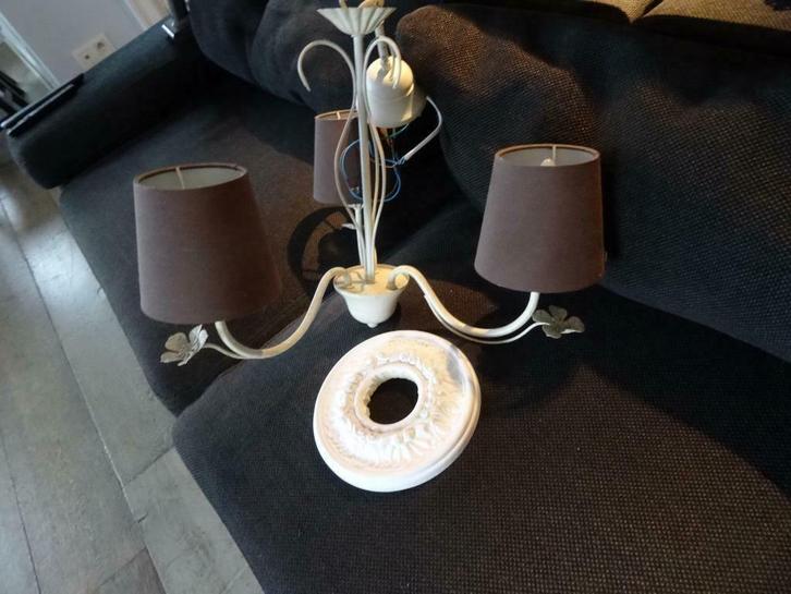 lustre Lucide 3 branches, Maison & Meubles, Lampes | Lustres, Comme neuf, Métal, Enlèvement ou Envoi