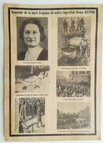Rouw pamflet / souvenir dood Koningin Astrid 1935, Carte, Photo ou Gravure, Utilisé, Enlèvement ou Envoi