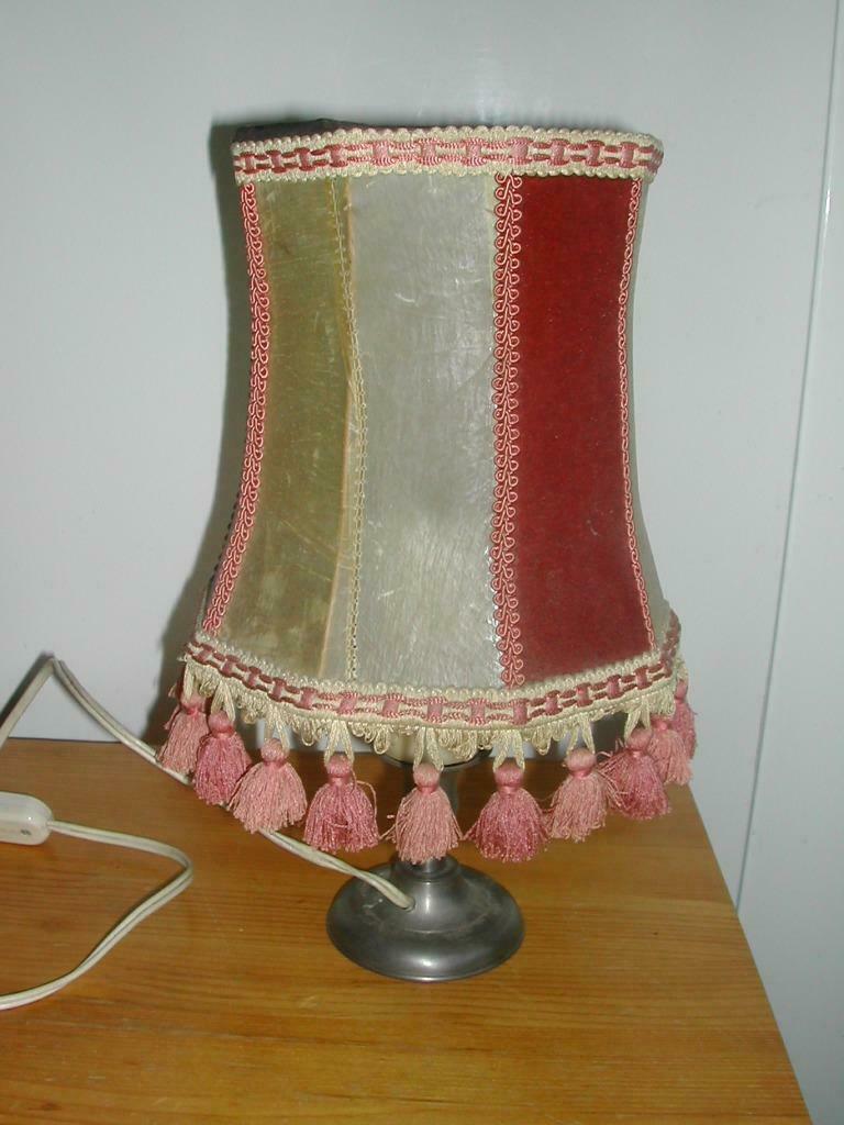 ANTIQUITES : Lampe pied en étain en bel état, Enlèvement ou Envoi, Utilisé, Autres matériaux, Moins de 50 cm