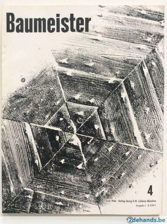 Baumeister 4 (Callwey, München, April 1966) architectuur, Boeken, Tijdschriften en Kranten, Gelezen, Ophalen of Verzenden