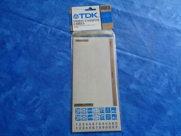 Etiquettes pour Vidéo-cassette. Marque: " TDK" 10 pièces, Audio, Tv en Foto, Videospelers, Nieuw, Overige typen, Ophalen of Verzenden