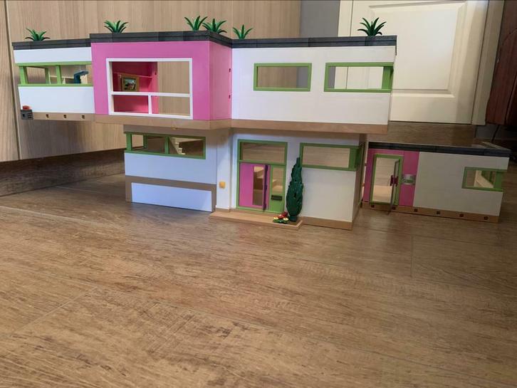 Playmobil moderne luxevilla + gastenverblijf + extra’s zgan, Kinderen en Baby's, Speelgoed | Playmobil, Zo goed als nieuw, Complete set