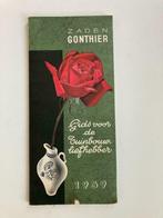 Zaden Gonthier 1959 - Gids voor de tuinbouwliefhebber, Enlèvement ou Envoi