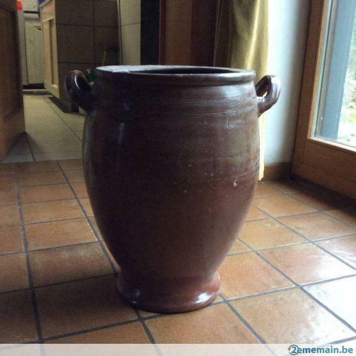 Ancien pot pour prunes au vinaigre, Antiek en Kunst, Antiek | Keramiek en Aardewerk