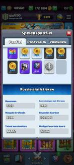 Compte Clash Royale - KT max, max jokers, 36 emotes, 6500 p