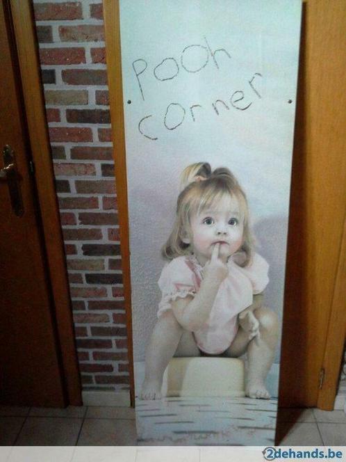 WC-poster op plaat, Huis en Inrichting, Woonaccessoires | Wanddecoraties, Gebruikt
