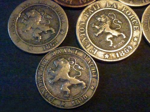Belgique België 1861 - 1902 Lot munten, Postzegels en Munten, Munten en Bankbiljetten | Verzamelingen, Munten, Verzenden