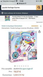 Puzzle horloge licorne, Comme neuf