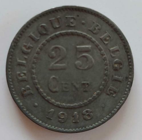 Belgium 1918 - 25 Cent Zink/Duitse bezetting/Albert I - Pr, Postzegels en Munten, Munten | België, Losse munt, Verzenden