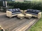 Steigerhout loungeset loungestoel met loungebank lounge tuin