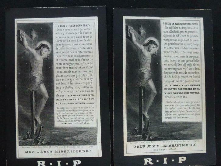 doodsprentje Michiels Jacobus  Keerbergen 6 augustus 1856 +, Verzamelen, Bidprentjes en Rouwkaarten, Rouwkaart, Verzenden