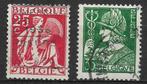 POSTZEGELS BELGIË- NR. 339/340- CERES-MERCURIUS., Postzegels en Munten, Gestempeld, Ophalen of Verzenden, Gestempeld