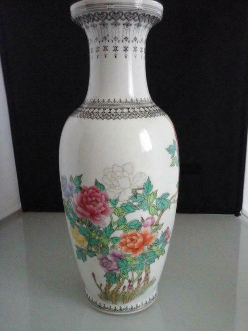 Vase porcelaine chinois des années 1970(periode RPC)31.50cm, Antiquités & Art, Antiquités | Céramique & Poterie, Enlèvement ou Envoi