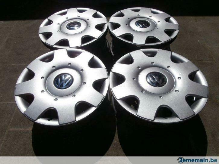 4 jantes 16" + enjoliveurs  : audi vw seat skoda, Auto-onderdelen, Banden en Velgen, Velg(en), Gebruikt, Ophalen