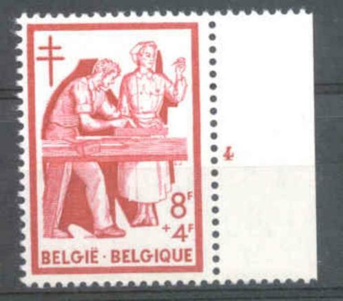 Belgique 1956 TBC Soins infirmiers 8F+4 F plaque 4 **, Timbres & Monnaies, Timbres | Europe | Belgique, Non oblitéré, Gomme originale