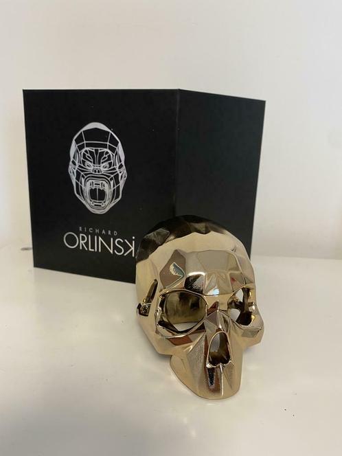 Richard Orlinski crâne esprit (édition or) édition limitée, Antiquités & Art, Art | Autres Art, Enlèvement