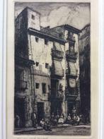 ets Jacques Gorus (1901-1981) Plaza del Angel, Valencia, Antiek en Kunst, Ophalen of Verzenden