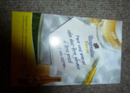 # Reclame HOEGAARDEN CITRON " Fijn zei de zon, ... ", Verzamelen, Biermerken, Gebruikt, Overige typen, Overige merken, Ophalen of Verzenden