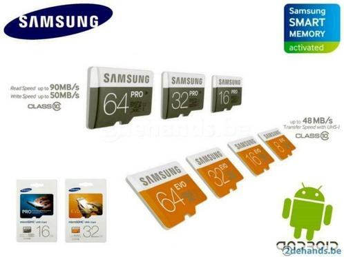 MicroSDHC geheugenkaartjes van Samsung of Sandisk gezocht, Informatique & Logiciels, Mémoire RAM, Neuf, Enlèvement