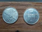 2 pièces en argent de 500 francs belges
