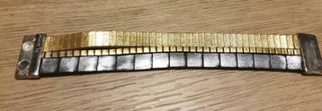 Bracelet cuir, Enlèvement ou Envoi, Comme neuf, Or, Cuir