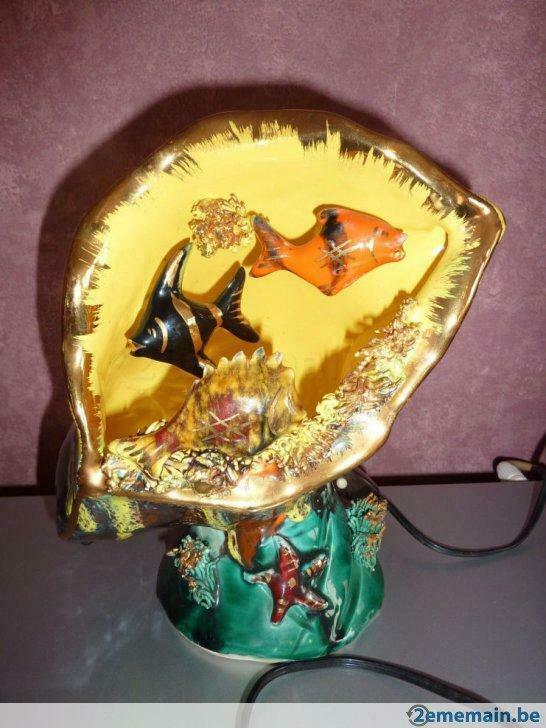belle grande lampe coquillage vallauris vintage, Antiek en Kunst, Antiek | Keramiek en Aardewerk, Ophalen of Verzenden