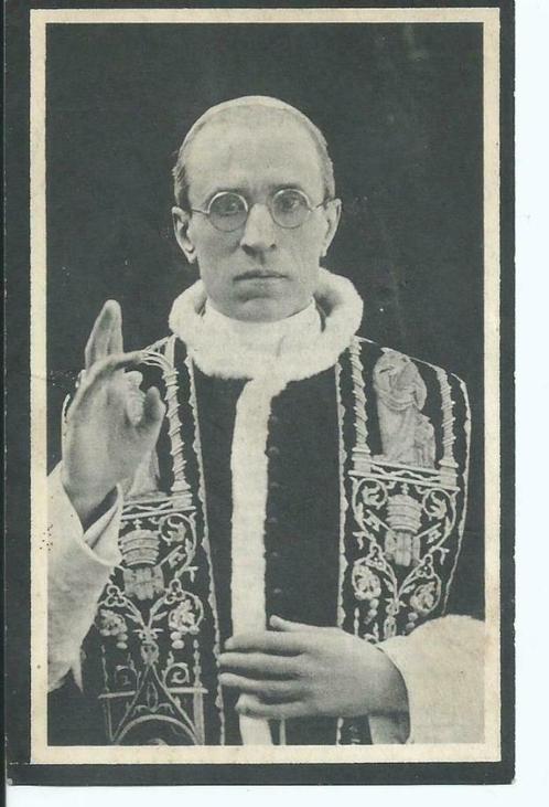 RP Paus Pius XII 1876-1958, Collections, Images pieuses & Faire-part, Carte de condoléances, Envoi