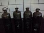 4 decoratieve glazen flessen-karaf-vaas, Utilisé, Enlèvement ou Envoi
