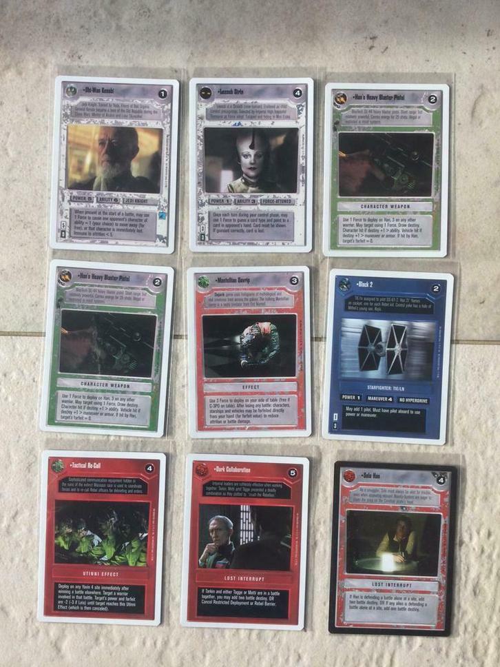 Star wars ccg decipher RARE CARD SET PREMIERE, Verzamelen, Star Wars, Nieuw, Overige typen, Ophalen of Verzenden