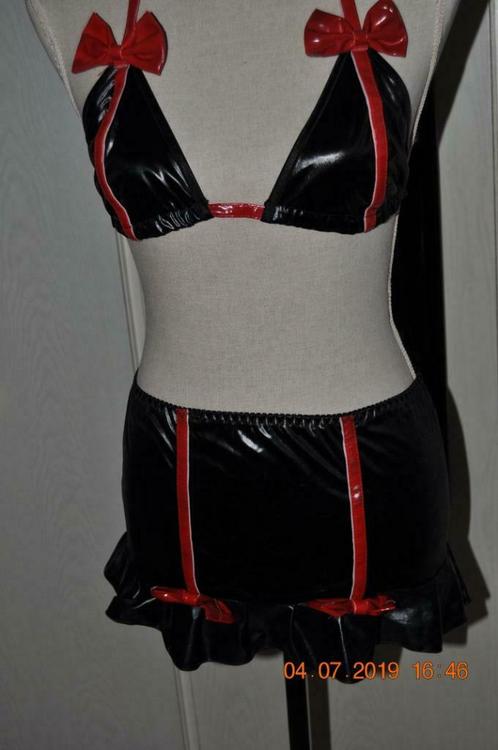 ensemble S/G, mini jupe ;, Kleding | Dames, Ondergoed en Lingerie, Setje, Zwart, Ophalen of Verzenden