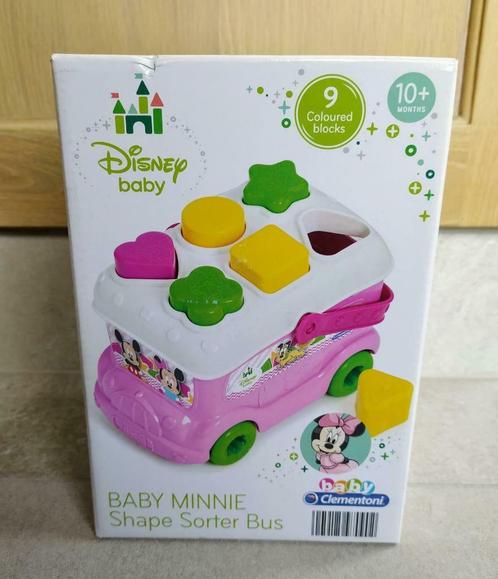 *ongeopend* Clementoni Baby Minnie Shape sorter bus hout, Enfants & Bébés, Jouets | Jouets en bois, Neuf, Autres types, Enlèvement